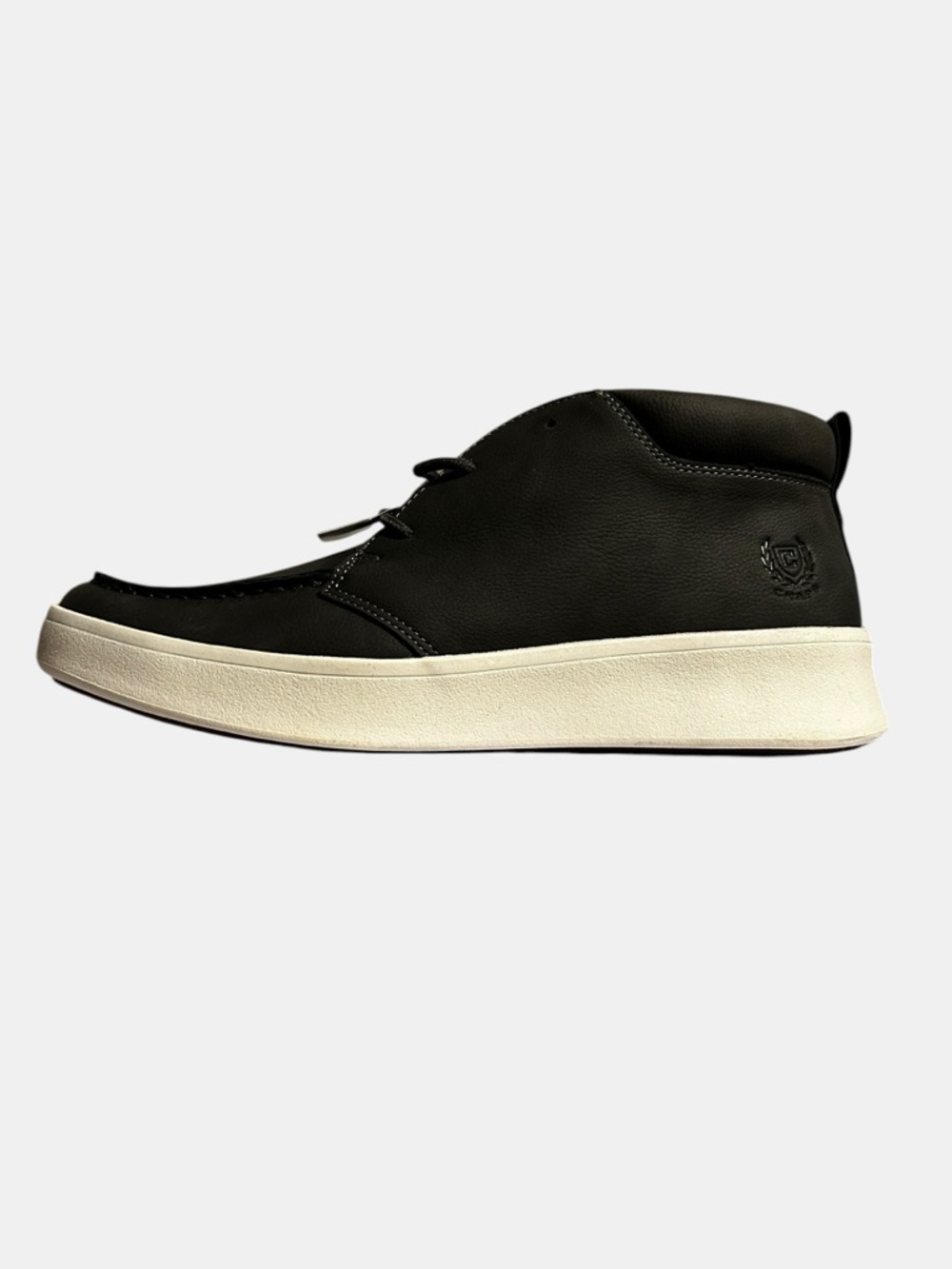 Chaps Paul Men's 10 1/2 Grey Casual Mid-Top Sneakers with Cream Sole